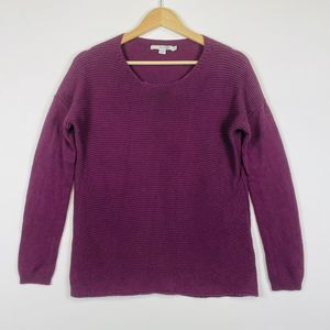 Boden‎ Wine Burgundy Long Sleeve Loose Knit Pullover Sweater Womens US 4